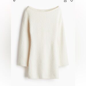H&M Cream Long Sleeve Dress